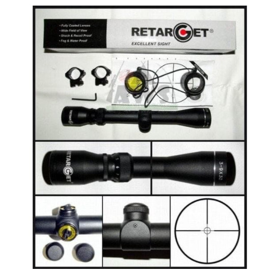 Teleskop Teropong Rifflescope RETARGET 3-9X32