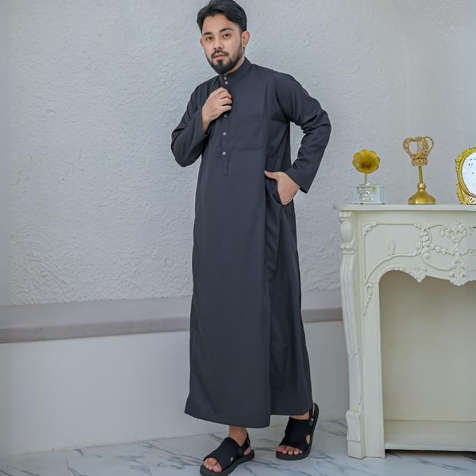 gamis jubah pria premium bahan import gamis exlusive pria Terlaris