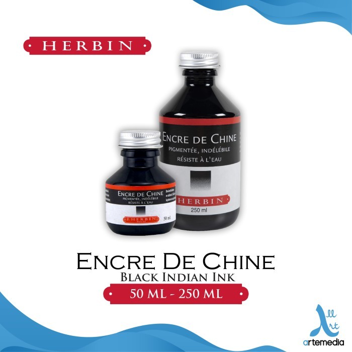 

TERBARU Herbin Black Indian Ink Calligraphy Drawing Writing Tinta Kaligrafi PROMO!