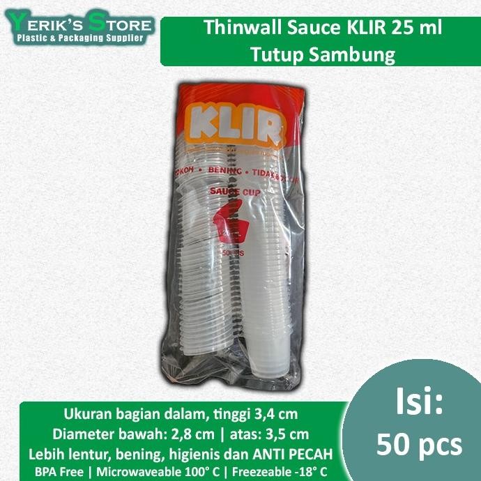 

~@~@~@~@] Thinwall Sauce 25ml TEMPAT SAOS SAUCE SAUS SAMBAL SAMBEL ANTI PECAH
