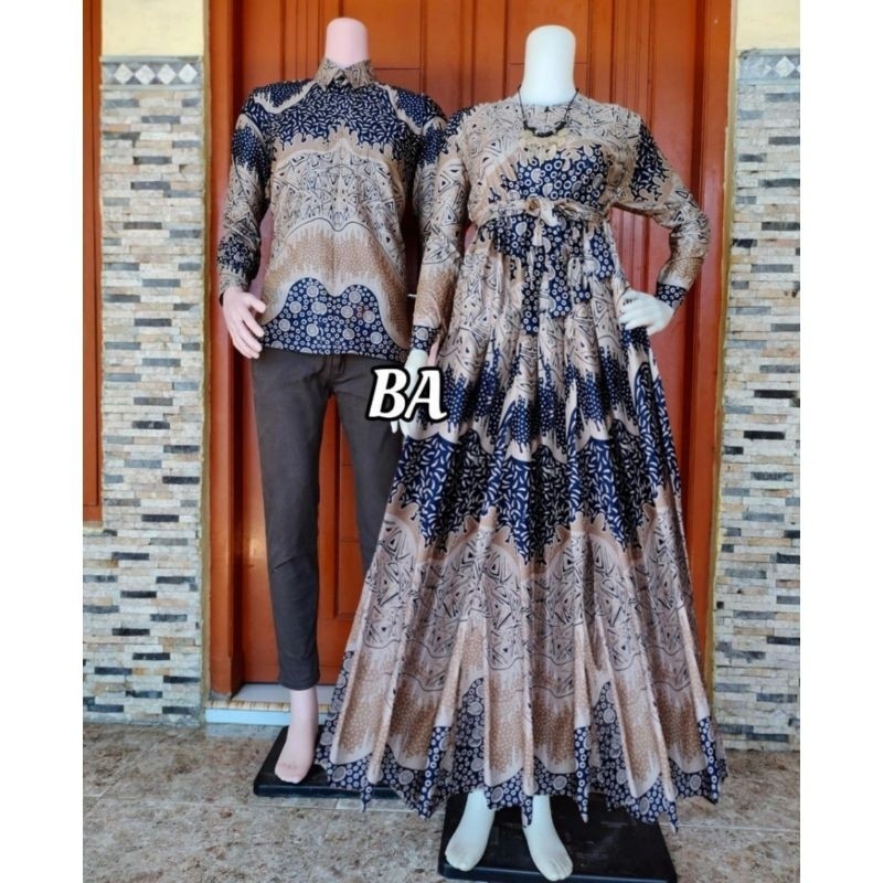 Setelan Pakaian Set Suami Istri Baju Pasangan Koko Gamis Baju Kouple Premium 2025 Cp Keluarga Couplw