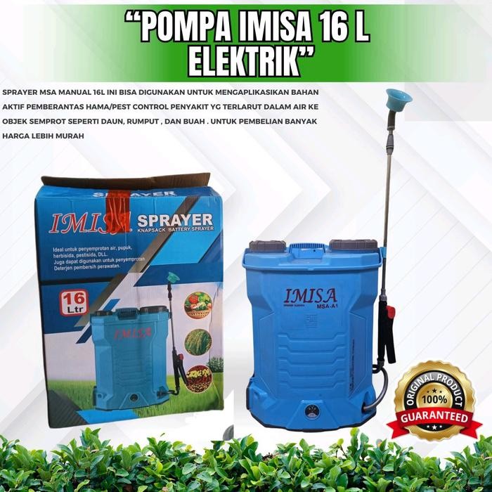 SPRAYER ELEKTRIK MSA-16 LITER Alat Semprot/tangki Tanaman Pertanian Biru Nozzle