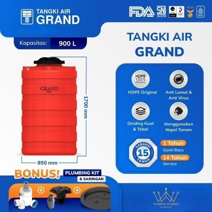 +%+%+%] Tandon Tangki Air GRAND 900 liter