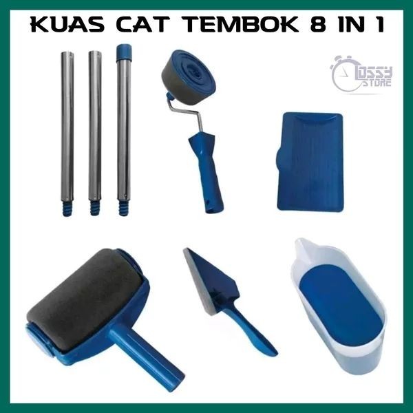 TERBARU Kuas Cat Tembok Paint Runner Pro Roller 8 in 1