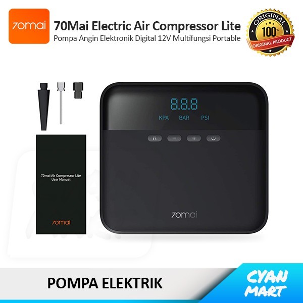 Pompa Ban Mobil Elektrik 70Mai Air Compressor Electric Tire Inflator