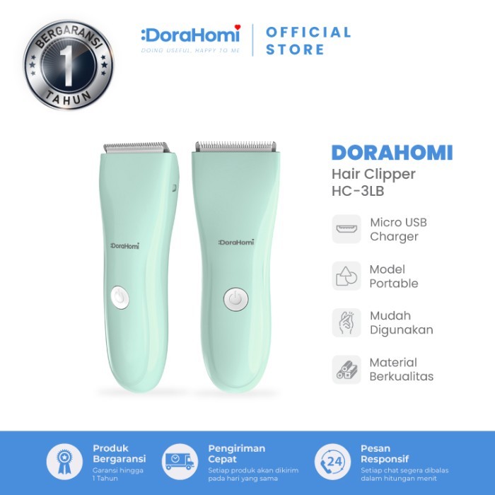 Dorahomi Alat Cukur Rambut Portable Mesin Potong Jenggot Cas Baterai