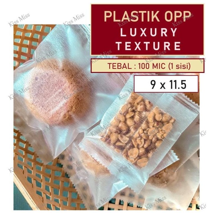 

~^~^~^] 9x11.5 - LUXURY TEXTURE - Plastik OPP cookies TANPA LEM - TEBAL - kue kering - nastar - bakery - kemasan pia mooncake