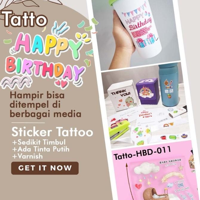 

Buruan beli] Sticker UV Tato HBD Happy Birthday To You Kelahiran Hadiah Hampers Aesthethic Super lucu untuk hadiah bisa ditempel di box plastik kardus tumbler kotak pensil art paper angpao tattoo Sticker cutting