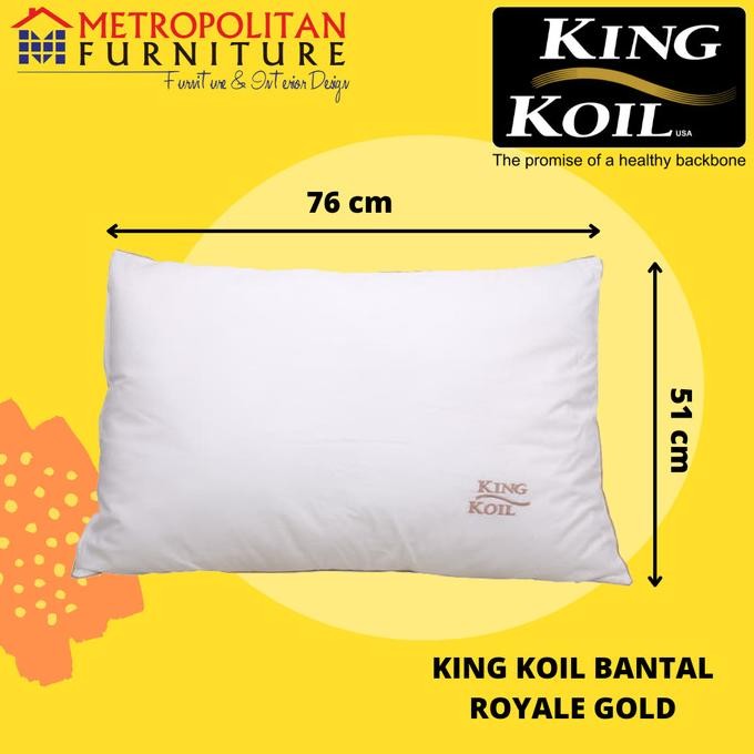Grosir Bantal King Koil Royale Pillow Gold Polyester Fiberfill Kingkoil Ori