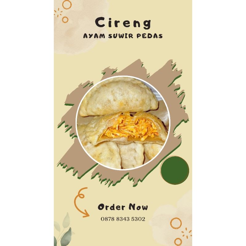 

Cireng isi ayam suwir pedas daun jeruk isi 4 pcs ukuran 10cm