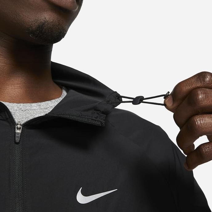 Promo JACKET PRIA NIKE WAVEN HOODIE BLACK ORIGINAL AUTHENTIC COD