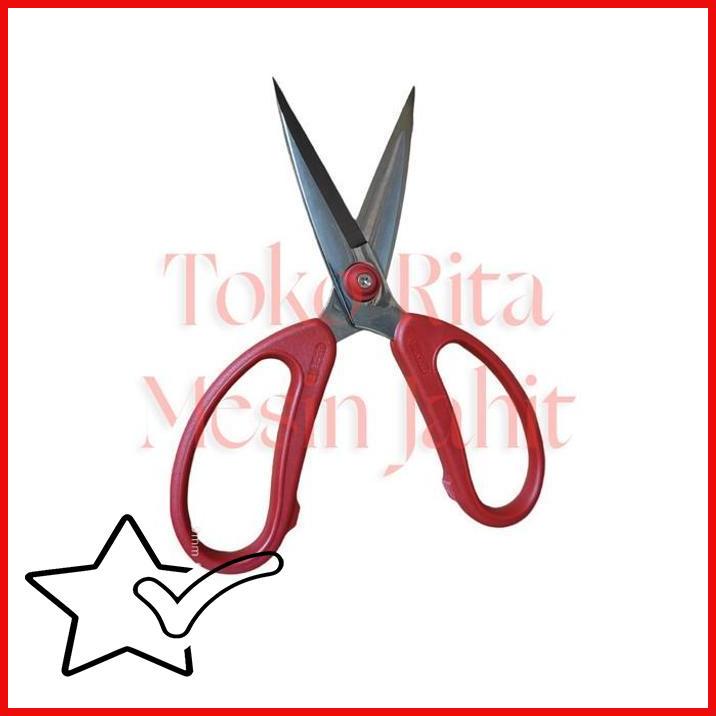 

[RMJ] GUNTING KODOK STAINLESS MERK PIN KODE 3093 GAGANG PLASTIK MERAH