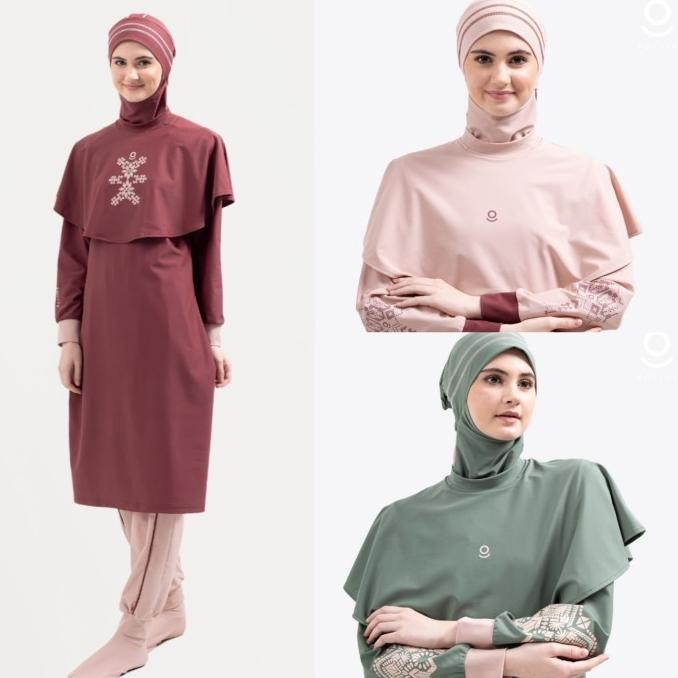 POLITE SWIM Baju Renang Muslimah 1Whale Dusty Nude
