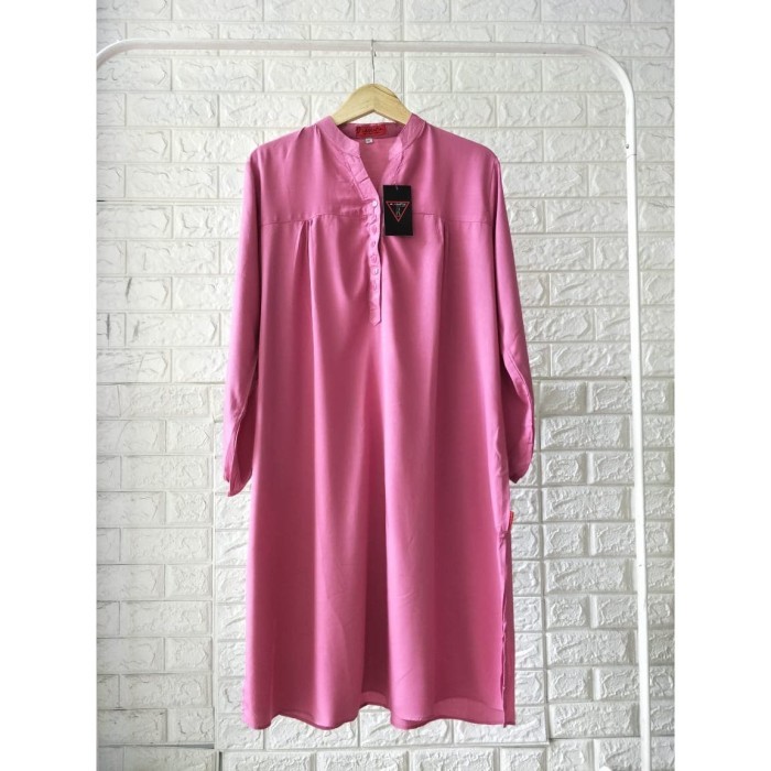 TUNIK POLOS RAYON DUSTY PINK