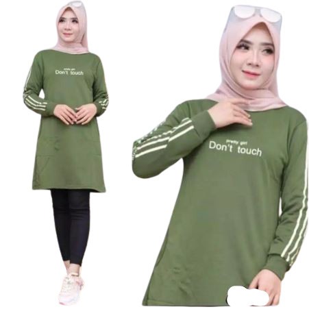 KAHFI BAJU KAOS TUNIK BABYTERRY IMPORT..ATASAN MUSLIM WANITA..TUNIK KE