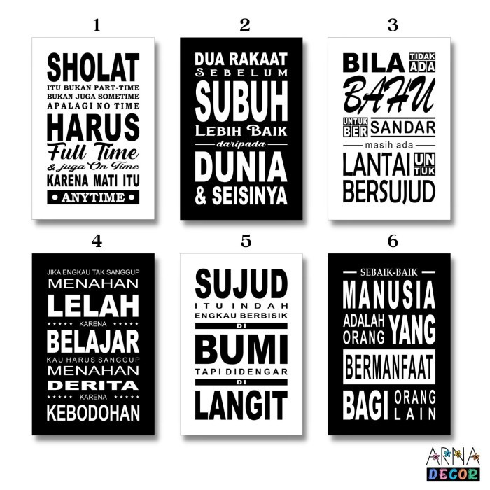 

HIASAN DINDING QUOTES ISLAM / Dekorasi Dinding Islami / Walldecor