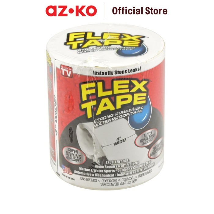 

AZKO Flex Tape Isolasi Karet Tahan Air 10 Cm - Putih