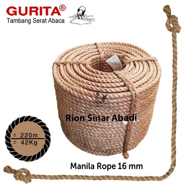 

Tali Tambang Tampar Rope Manila Gurita 16mm (5/8")