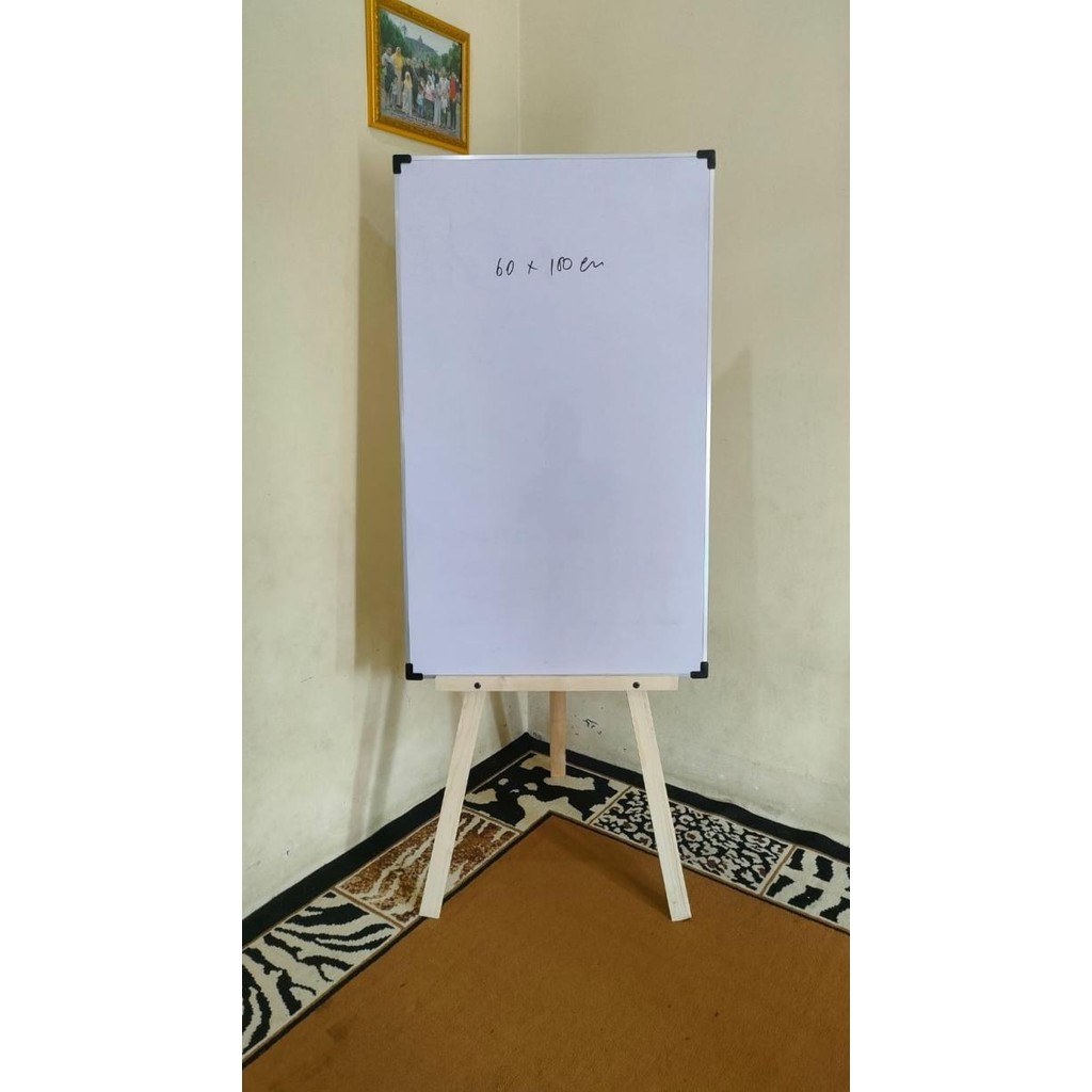 

Whiteboard Standing Vertikal,Papan Tulis White Board,Penyangga Polos tidak di Cat TL