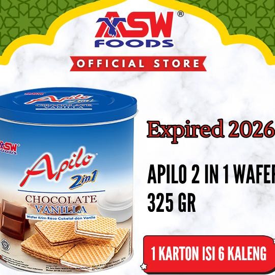 

Apilo Wafer 2 In 1 Chocolate Vanilla 290 Gr 6 Pc Arton