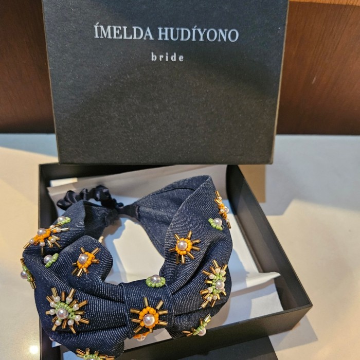 PROMO! headband umma imelda hudiyono the bride bandana manik manik handmade premium materials beads