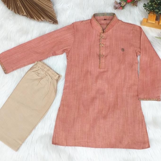 Sherwani Anak Bahan Katun Linen / Baju Anak laki laki india