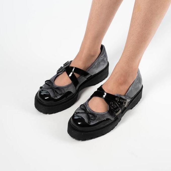 Promo CEKHAS - GIRL CRUSH Jisoo Blueish Grey Shoes Wanita COD