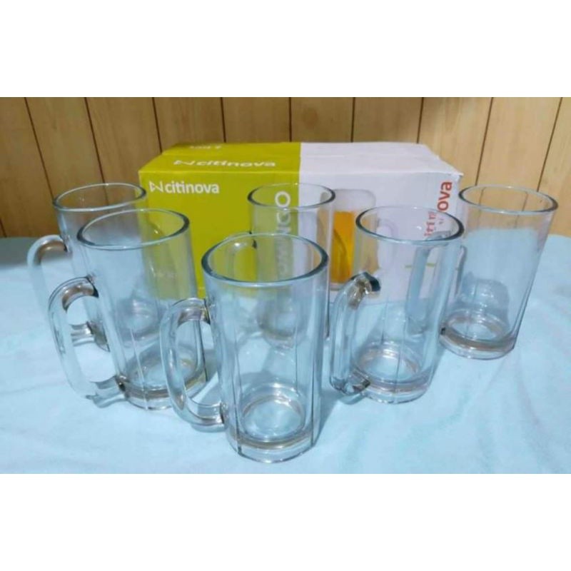 Gelas Dongo Citinova Set isi 6Gelas KacaGelas Beer BesarGelas Gagang