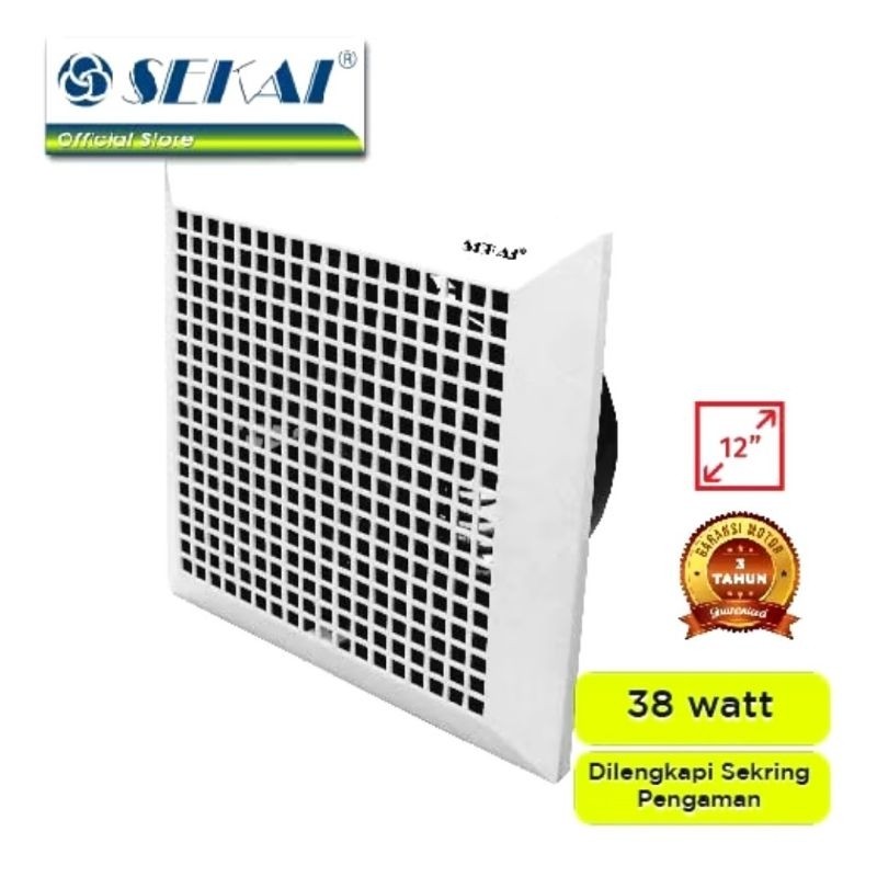 Exhaust Fan Sekai 12" CEF1295 Hexos Plafon 12inch CEF 1295