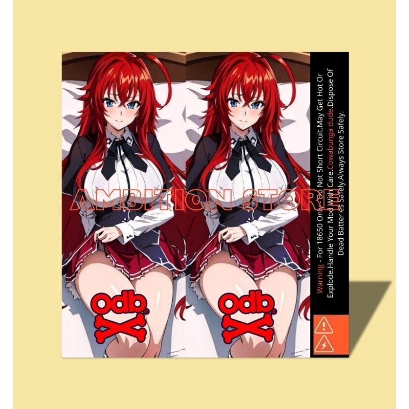 

Terlaris Ambitionstore Stiker Wrap Baterai 18650 Rias Gremory Series Pelindung Dan Penghias Untuk Segala Merek Garskin Custom Case Laminasi Tebal COD