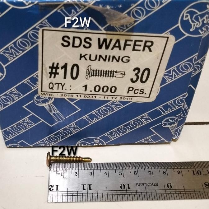 SEKRUP SDS WAFERHEAD (+) KUNING 10X30 SKRUP WAFER HEAD PLUS 10X1-1/4"