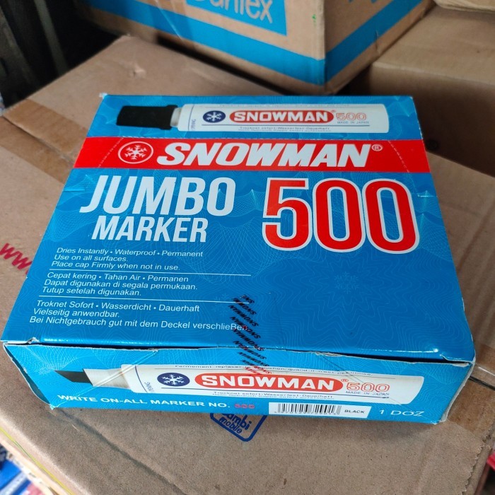 

spidol snowman jumbo marker 500 harga 1 dus isi 12 pcs