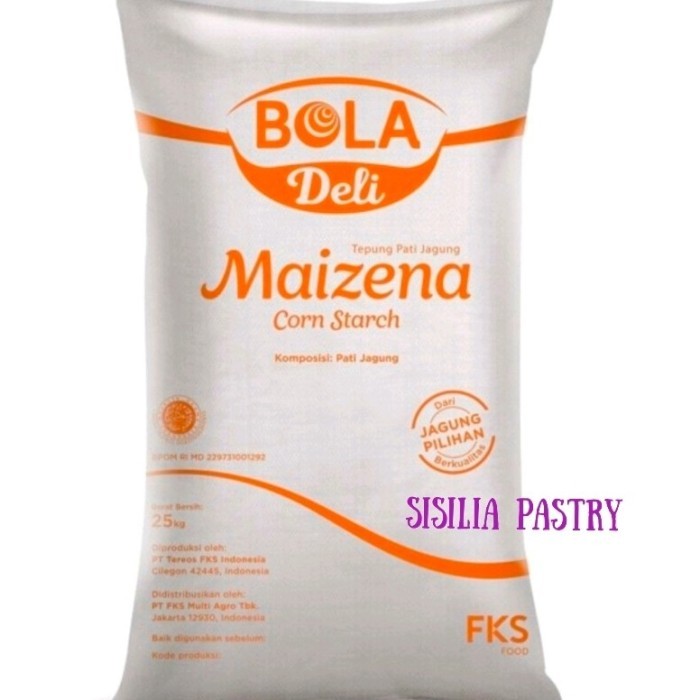 

TEPUNG MAIZENA BOLA DELI 25KG/TEPUNG PATI JAGUNG/CORN STARCH BOLA DELI