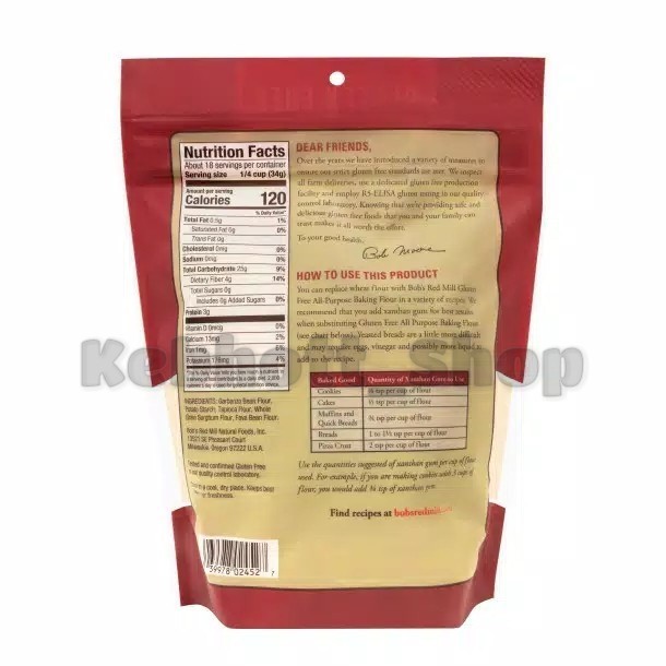 

BOB'S RED MILL GLUTEN FREE ALL PURPOSE BAKING FLOUR 623GR