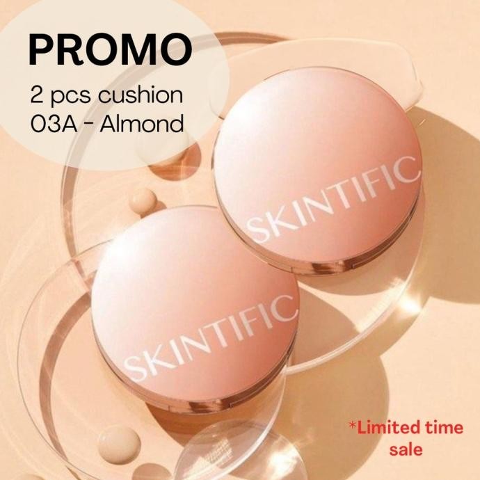

[2PCS] SKINTIFIC Cover All Perfect Cushion Foundation - 03A Almond Berkualitas