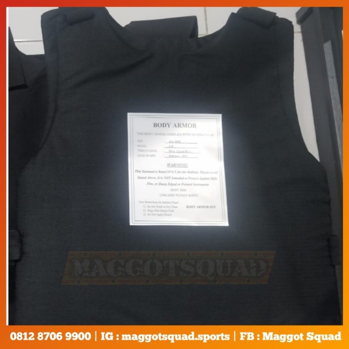 Terbaru Rompi Vest Kevlar Anti Peluru & Sajam Level 3A Iiia Asli Best Seller