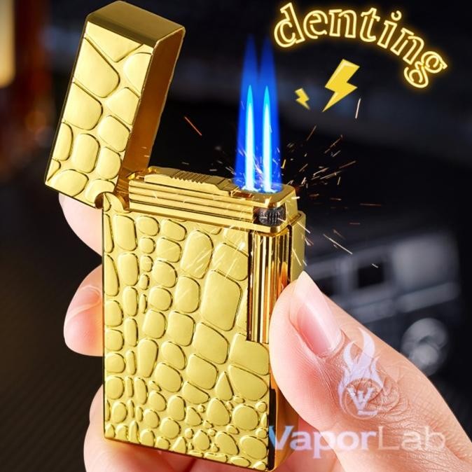 Baru korek api bara las denting dual jet torch gas lighter