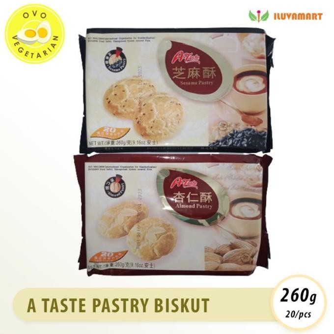 

A Taste Almond Pastry 260gr / Sesame Pastry 260gr Kue Biskuit Snack Berkualitas