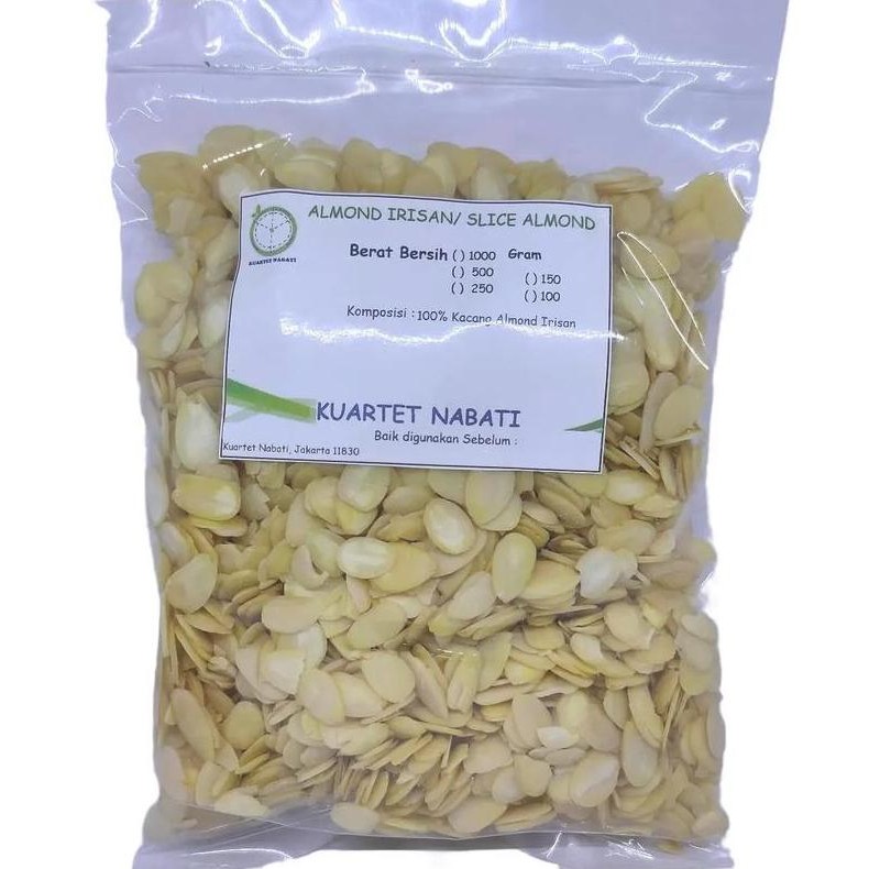 

1000gr Almond Slice - Almond Irisan - Mentah/ Raw + Dust & Buble Berkualitas
