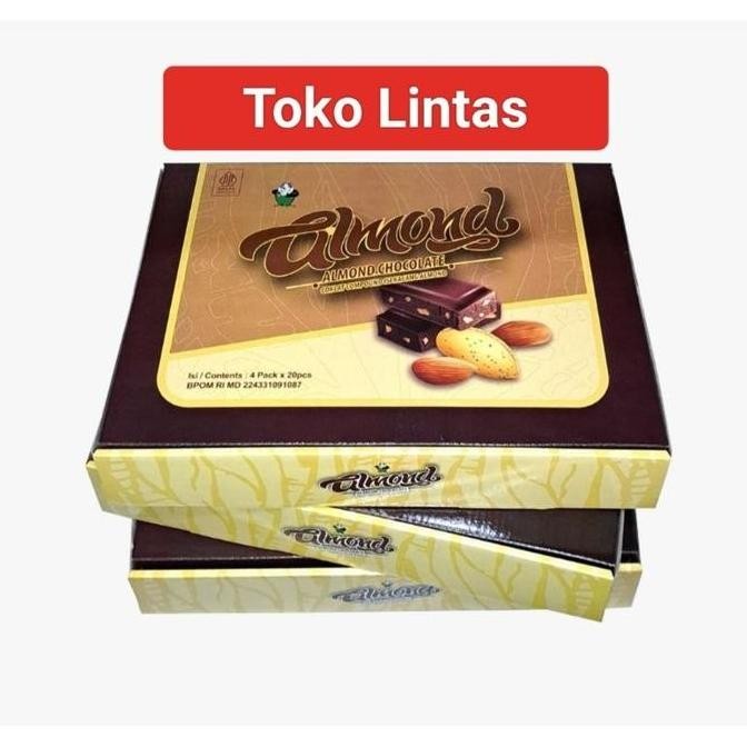 

Cokelat Kacang Almond Tobelo 1 Dus 80pcs Coklat Batang Berkualitas