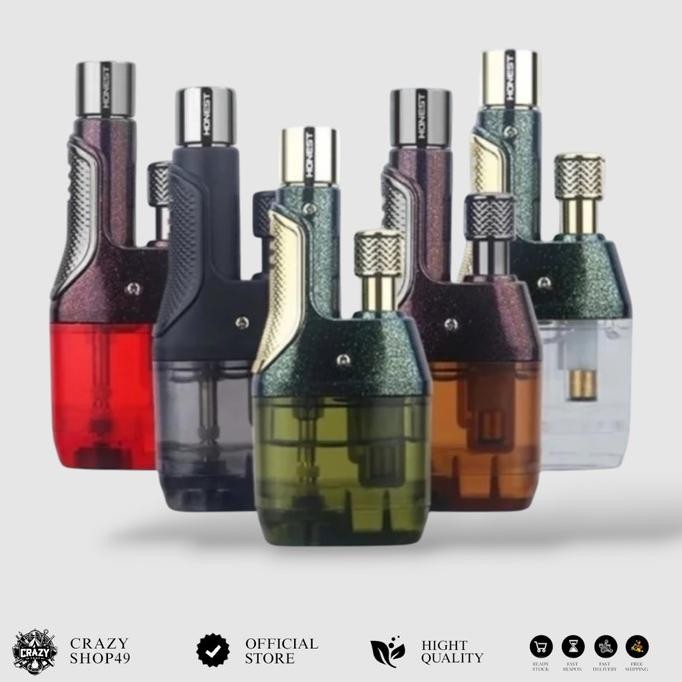 Baru Korek Api Bara Honest Lighter Transparan HS-2 Mancis Lighter