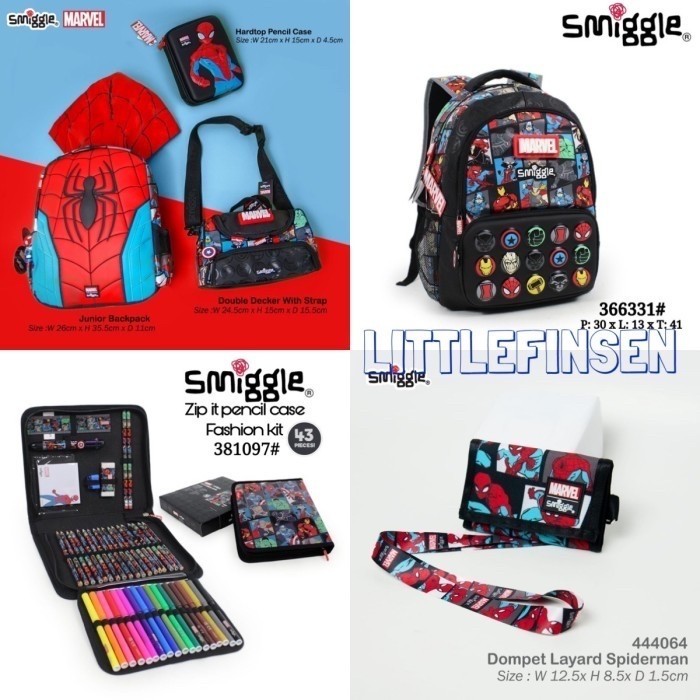 Tas Smiggle Marvel/Smiggle Backpack/Tas Spiderman/Tas Sekolah Anak
