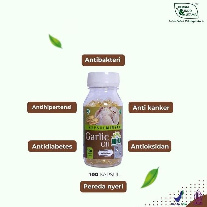 

DARAH TINGGI DIABETES JANTUNG KAPSUL GARLIC OIL BAWANG PUTIH HERBAL INDO UTAMA HIU ORIGINAL