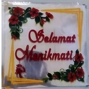 Bisa COD Plastik Selamat Menikmati Uk 20x20 Samir Selamat Makan isi 50 Lembar ||