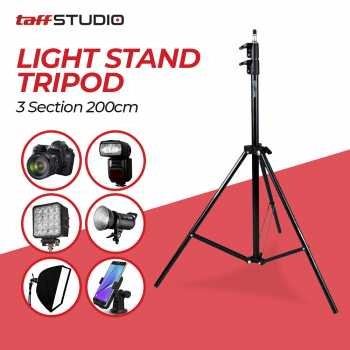 TaffSTUDIO Tripod Portable Lighting Stand 2M for Studio Lighting