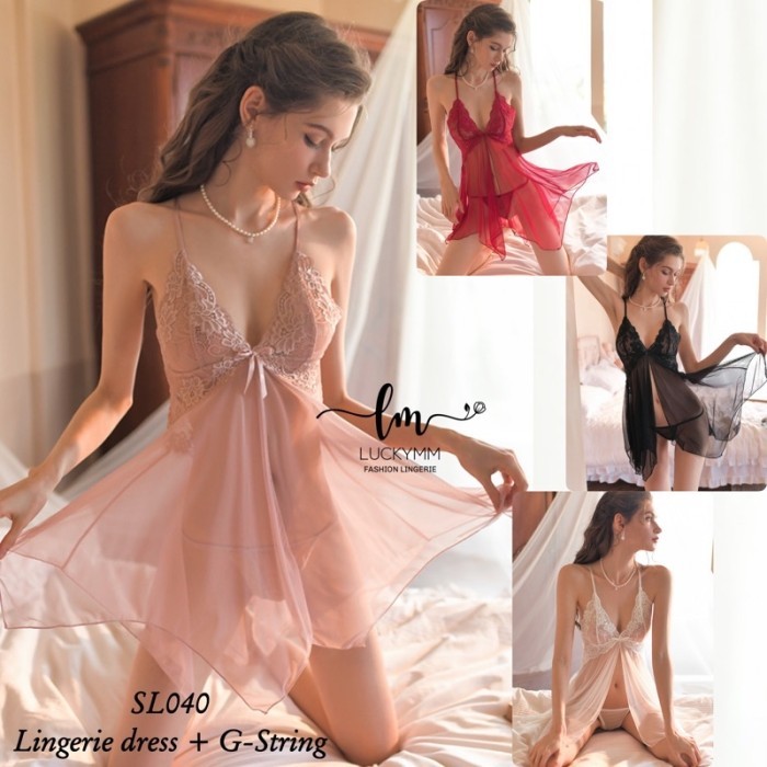 Luckymm - Sexy Lingerie Seksi Lingerie Baju Tidur Sexy Wanita / Baju Tidur Transparan Sexy Wanita /