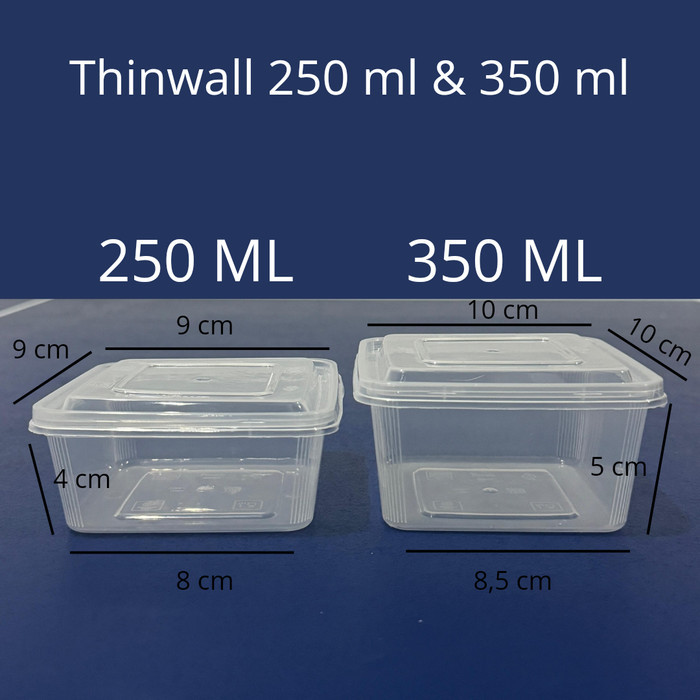 READY THINWALL ENVI 250 ML SAMPAI 3000 ML THINWALL KOTAK MAKAN THINWALL KOTAK THINWALL ENVI THINWALL