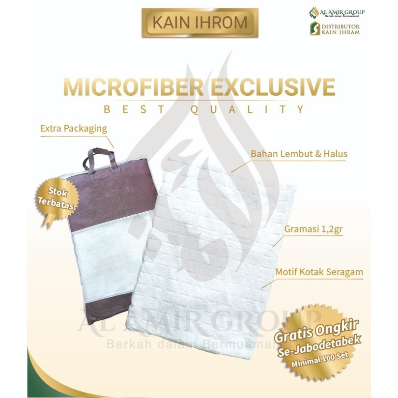 KAIN IHRAM PRIA DEWASA KAIN IHRAM MICROFIBER KAIN IHRAM PREMIUM HALUS