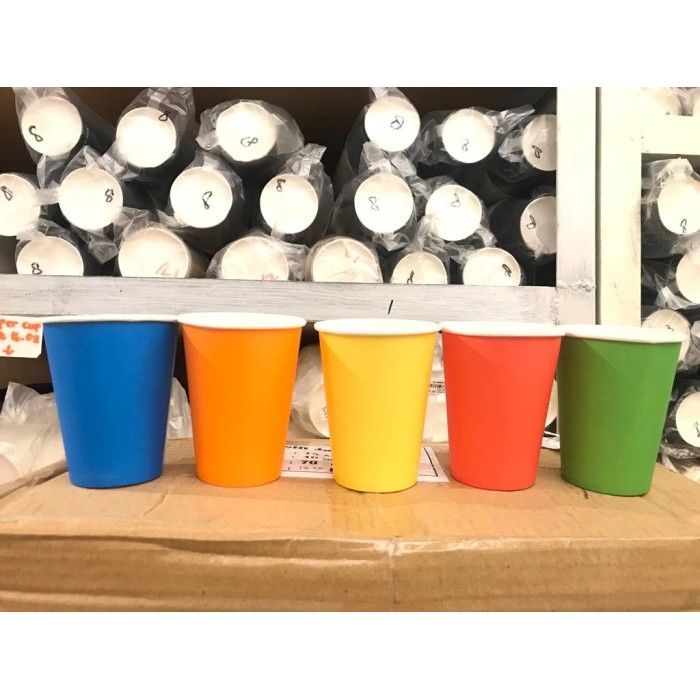 Paper Cup - Gelas Kertas Warna Polos Isi 50Pc