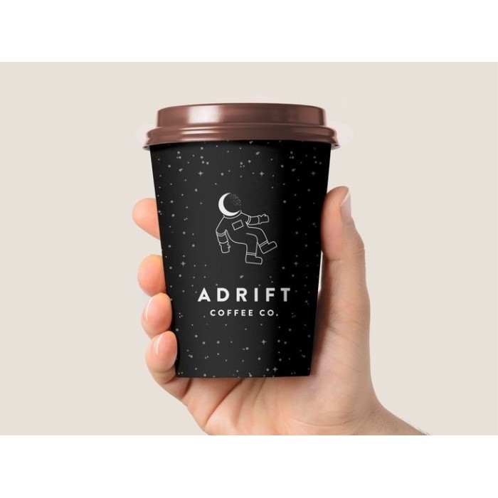 Custom Paper Cup Single Wall Printing 3 Warna Black 8Oz Plus Tutup 2000 Pcs